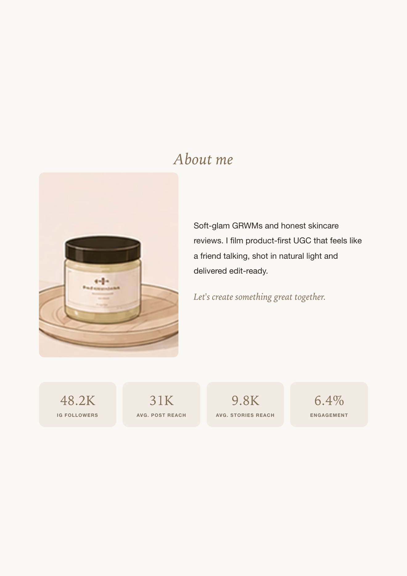 Media kit about page