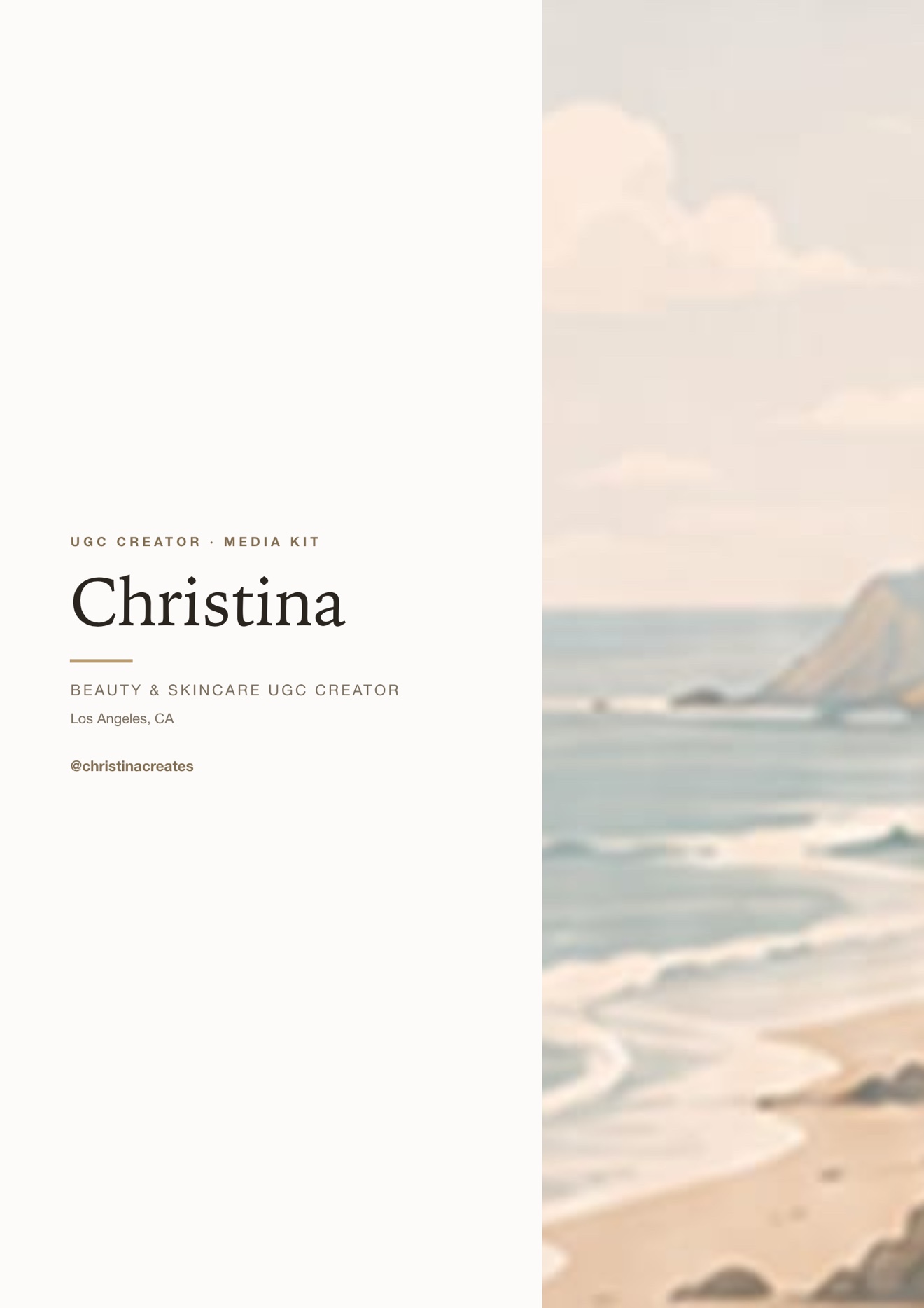 The cover of a Presentation UGC media kit